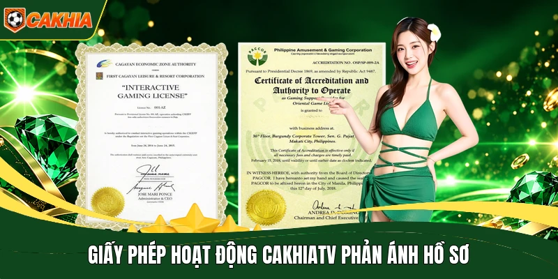 Giấy phép hoạt động CakhiaTV phản ánh hồ sơ